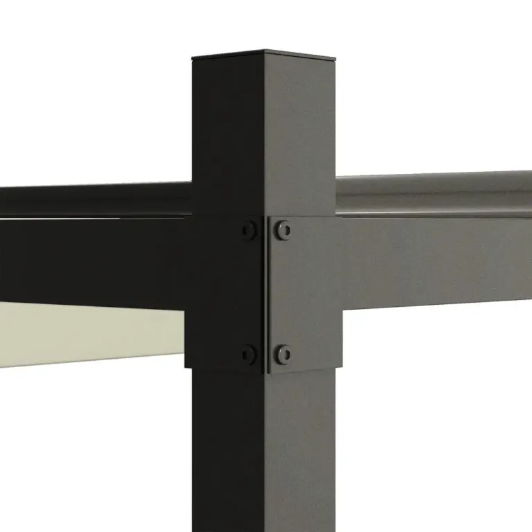 Pergola Trädgårdspaviljong med Tak Krämvit 3 x 3 m