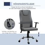 Ergonomisk Kontorsstol med Vippfunktion Höjdjusterbar 360° Vridbar Skrivbordsstol med Armstöd upp till 120 Kg Grå