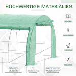 Stort Växthus i Tunnelmodell, Rymligt Drivhus med UV-Skydd, Optimalt Klimat för Odling i Trädgården, Grön, 6 x 3 x 2 m