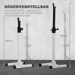 Justerbara Skivstångsställ 2-Pack, Robust Hantelställning med Gummifötter, Säker Styrketräning Hemma, Svart, 105-160 cm, 150 kg