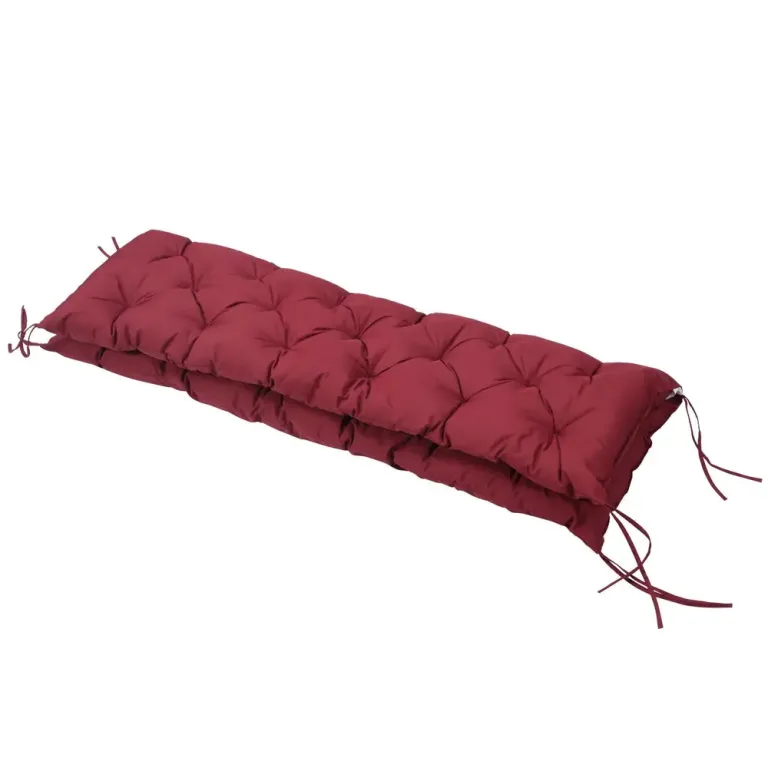 Bänkdyna Sittdyna med Knytband Röd av Tyg 150 x 98 x 8 cm