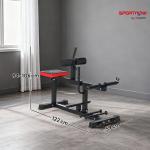 Benträning bänk och Vadpressmaskin med Hjul för Fitness och Sport i Hemmet Hållbar och Stabil Svart Stål för Benstyrka och Träning