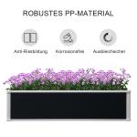 Upphöjd Odlingsbänk i Plast, Planteringslåda med Dränering, Ergonomisk Odling för Örter och Grönsaker, Grå, 120 x 90 x 30 cm