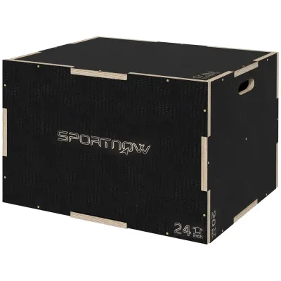 Plyobox i Trä för Hoppträning 76 x 61 x 51 cm, Svart