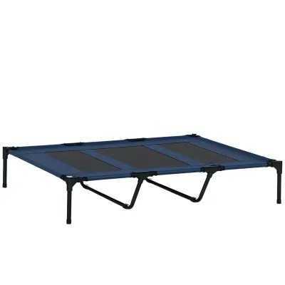 Hopfällbar Utomhushundsäng med Upphöjt 122 x 92 x 23 cm