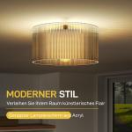 Taklampa med Akrylskärm för LED- och Halogenlampor i Modern Design för Sovrum och Vardagsrum Ergonomisk och Elegant Krämfärgad Metall