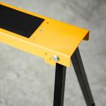 Arbetsbock Såghästbock Hopfällbar Halkfri Stål 125 Kg Lastkapacitet Orange och Svart 99,5 X 50 X 78 Cm