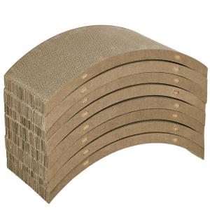 Kattskrapbräda Klösmöbler Brun av Wellpapp för Katter Set om 8 Återvinningsbara Repmattor för Träningshjul 55 x 25,5 x 3 cm