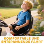 Gokart med Pedaler, Trampbil för Barn med Bromsar, Halkfria Hjul och Metallram, 3-6 År, Röd