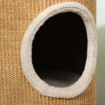 Klösträd Takhög Vit av Sisal och Plysch för Katter Skrapstolpe med Hängmattor och Korg 225-255 cm