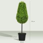 Set med 2 Konstgjorda Buxbom 90 cm i Droppform, Konstgjorda Växter i Kruka, Grön