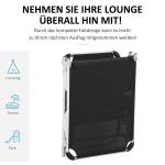 Justerbar Solsäng i Aluminium, Ergonomisk Solstol med 5 Lägen, Väderbeständig Textilene för Trädgård och Pool, Grå, 170 x 60 x 76 cm