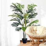 Konstgjord Palm i Kruka, Stor och Naturtrogen Konstväxt, Underhållsfri Dekoration för Hem och Kontor, Grön, 150 cm