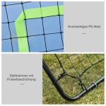 Kickback Rebounder Goal 75 X 126 Cm Rebound-Vägg Stål och PE Träningshjälp för Fotboll Svart