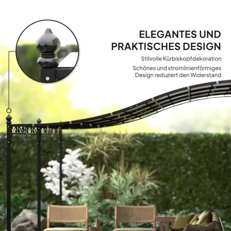 Påbyggnadspaviljong Pergola med Tak 3X5X2,5 m