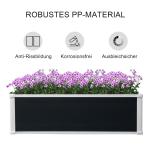 Upphöjd Odlingsbänk i Plast, Planteringslåda med Dränering, Ergonomisk Odling för Örter och Blommor, Grå, 100 x 80 x 30 cm
