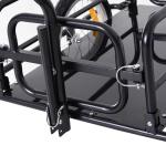 Cykelsläp Lastvagn 40 Kg Lastkapacitet med Fällkoppling Robust Transportvagn för Cykel Svart 155 X 71,5 X 77 Cm