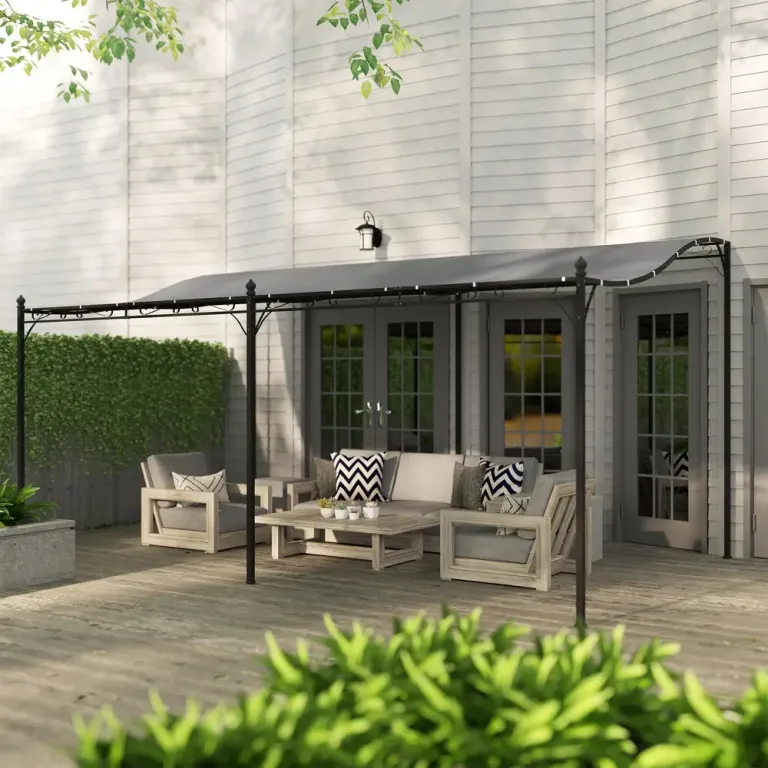 Påbyggnadspaviljong Pergola med Tak 3X5X2,5 m