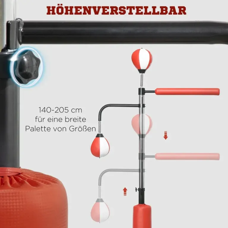 Boxningsstation med Speedball Boxningssäck 140-205 cm