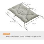 Sittdynor 2-pack med Bindband och Tjock Vaddering för Trädgårdsstolar Hållbar och Bekväm Ljusgrå Tyg för Altan och Uteplats 98 x 50 cm