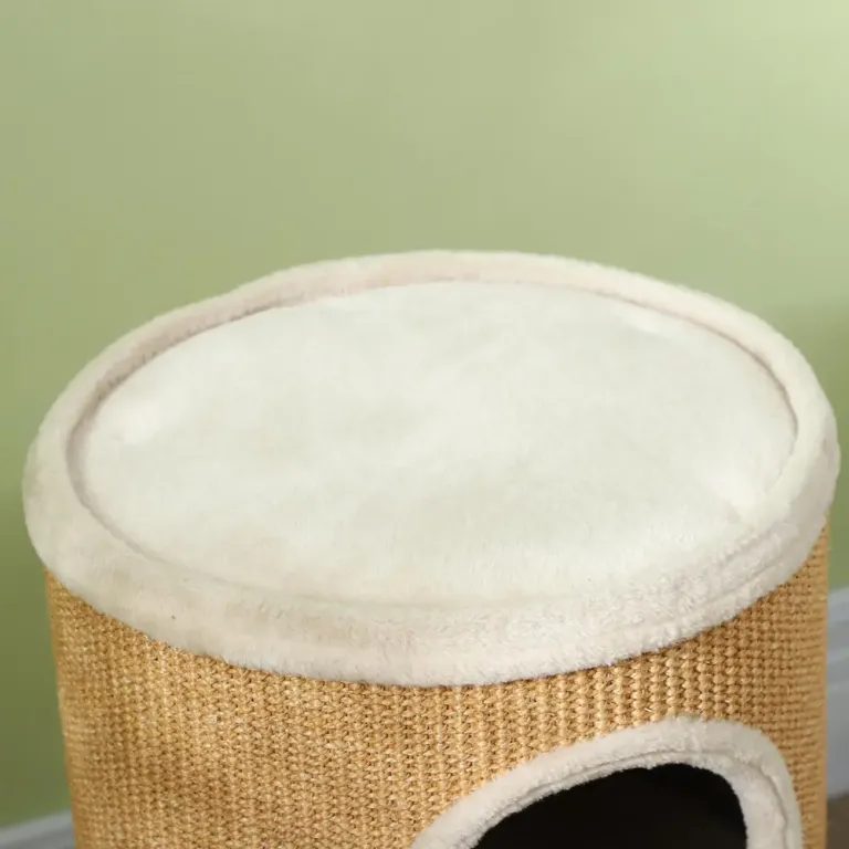 Klösträd Takhög Vit av Sisal och Plysch för 225-255 cm