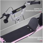 Sparkcykel med Luftdäck 16 Tum, Justerbar Skoter för Barn med Handbroms, Bekväm Körning på Alla Underlag, Rosa, 5 år+