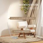 Dimbar LED-halllampa med Fotkontakt, Modern Golvlampa, Silver