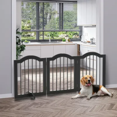 Hundgrind i 3 Sektioner Vikbar 154,5 x 29,5 x 61 cm