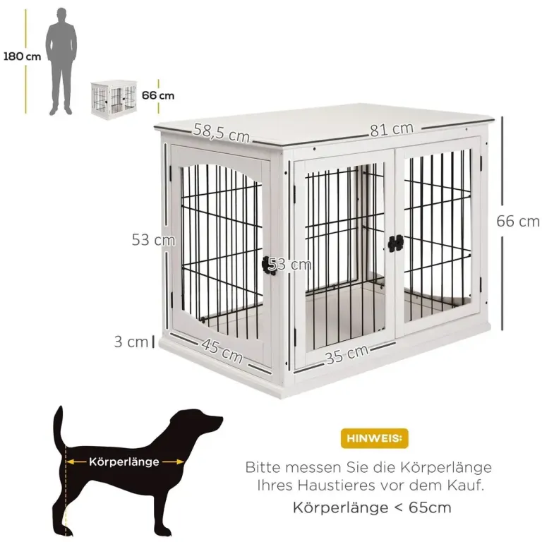 Hundkoja Transportlåda Liten 81 x 58,5 x 66 cm