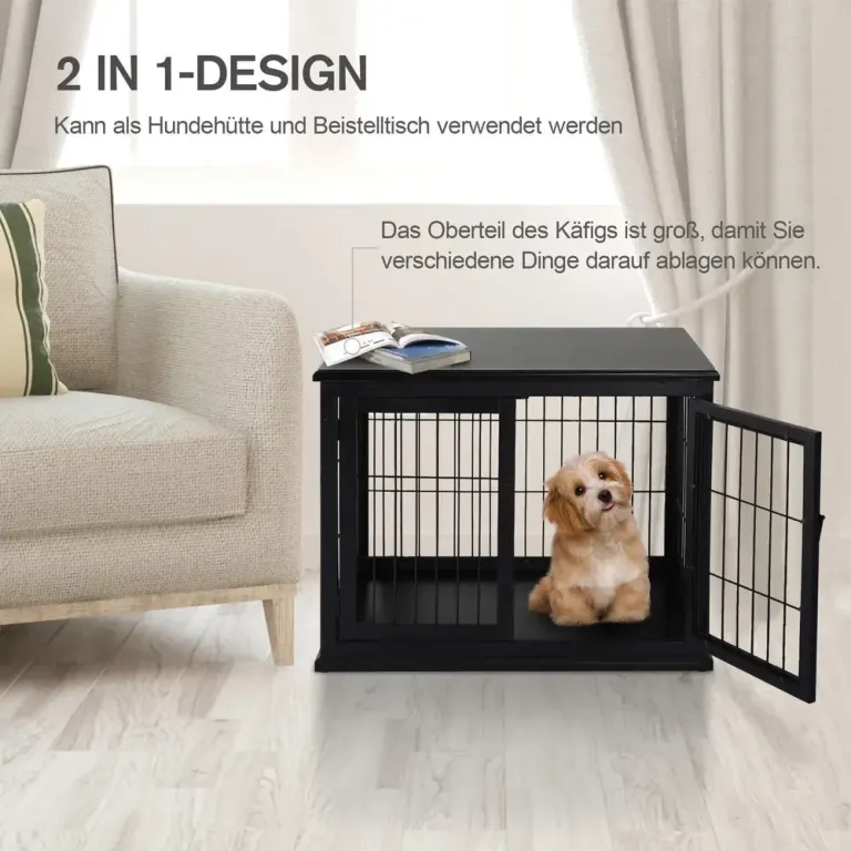Hundkoja med Bordsyta Liten Djurbur 81 x 58,5 x 66 cm