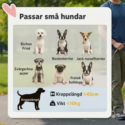 Hundvagn 3-i-1 Djurvagn Svart av Polyester och Metall
