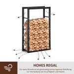Vedställ Vedhållare 100 Kg Stål Kompakt Vedförvaring för Hemmet Svart 60 X 25 X 100 Cm