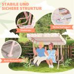 Hollywoodgunga för Barn 2-sits med Stabil Stålram för Lek och Vila Hållbar och Säker Rosa Polyester och Metall 60 kg