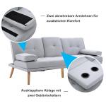 Bäddsoffa Linnetyg Modern 3-Sits Soffa som Bäddas ut Bekväm Gästsäng för Vardagsrummet Ljusgrå 181 X 77 X 72 Cm