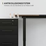 Elektriskt Höj- och Sänkbart Skrivbord, Ergonomiskt Ståbord med Motor, Justerbar Arbetsstation för Hemmakontor, Natur/Svart, 140 x 70 x 72-116 cm