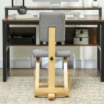 Ergonomisk Knästol, Hälsostol för Hem och Kontor, Meditationsgrå
