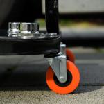 Verkstadspall Arbetspall Röd av Stål för Garage och Verkstad Monteringspall med Vadderad Sittdyna