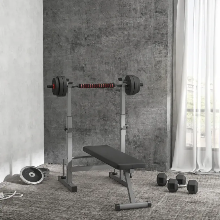 2-i-1 Hantelset 25 kg Hantel och Skivstång Professionell