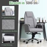 Kontorsstol Snurrstol Ergonomisk med Armstöd Höjdjusterbar Linnelook Polyester för Hemmakontor Ljusgrå 68 X 72 X 120-126 Cm