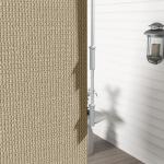Vertikal Markis Rullgardin Beige av Tyg och Metall för Paviljong och Trädgård Balkonggardin med Handvev Mörkläggning 120 x 185 cm