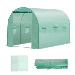 Växthusfilm 3 x 2 x 2 m, Vattentät Trädgårdspresenning med UV-skydd, Plastfilm för Växthus och Polytunnel, Grön