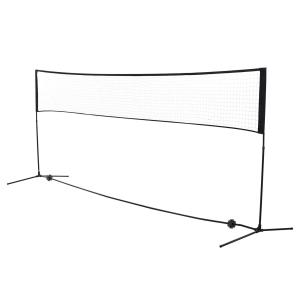 Portabelt Badmintonnät för Trädgård Justerbart Sportnät för Badminton och Tennis Enkel Montering Svart 400 X 60 Cm 94/158 Cm