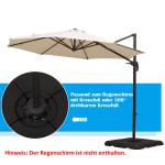 Paraplyvikt 4-Pack Paraplyställ Kan Fyllas med 80 Kg Vatten eller 120 Kg Sand HDPE Svart 100 X 100 X 9,5 Cm