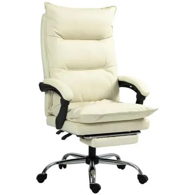 Kontorsstol Beige av Konstläder och Metall