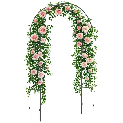 Trädgårdsbåge Rosenbåge med Spaljé 1,40 x 0,40 x 2,40 m