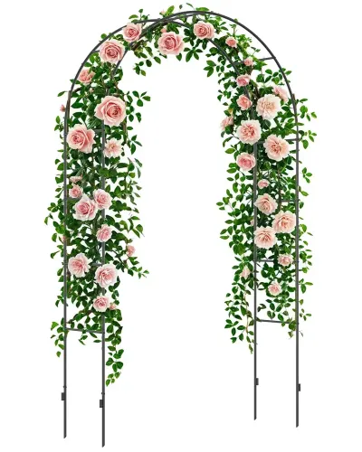 Trädgårdsbåge Rosenbåge med Spaljé 1,40 x 0,40 x 2,40 m