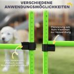 Agilityhinder Hund 4 Delar Grön Plast för Träning Justerbar Hoppställning med Väska 99x65x94 cm