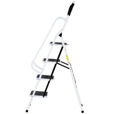 Trappstege med Verktygshållare 155 cm, Svart och Silver