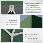 Trädgårdspaviljong med Myggnät, Väderbeständigt Partytält med Stålram, Skyddar mot Sol och Insekter vid Fest, Grön, 3 x 3 m