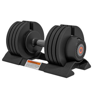 Justerbar Hantel, 6/11/16/20 kg, med Förvaringsfack och Halkfria Grepp, Svart